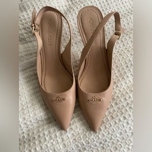 Coach size 7.5 sling back heels